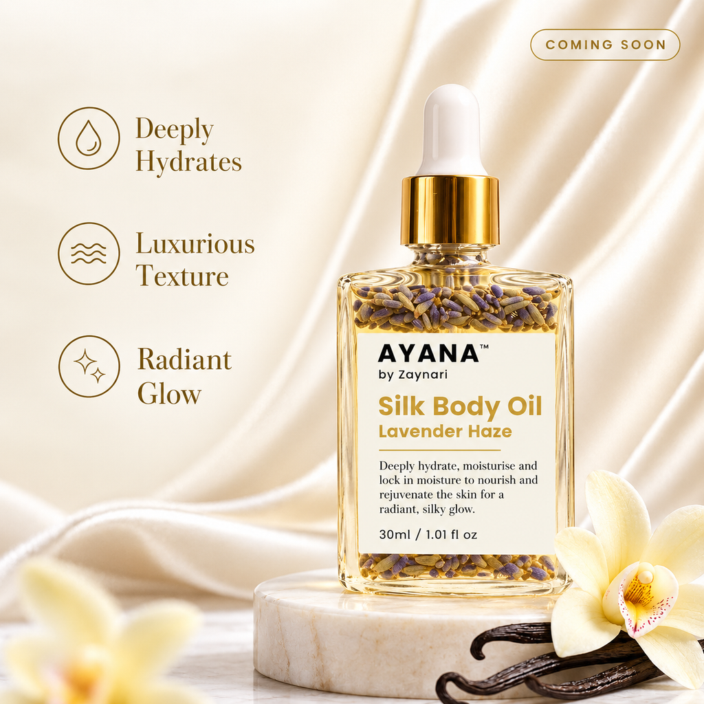 Pure Silk Body Oil with Dried Lavender Extract