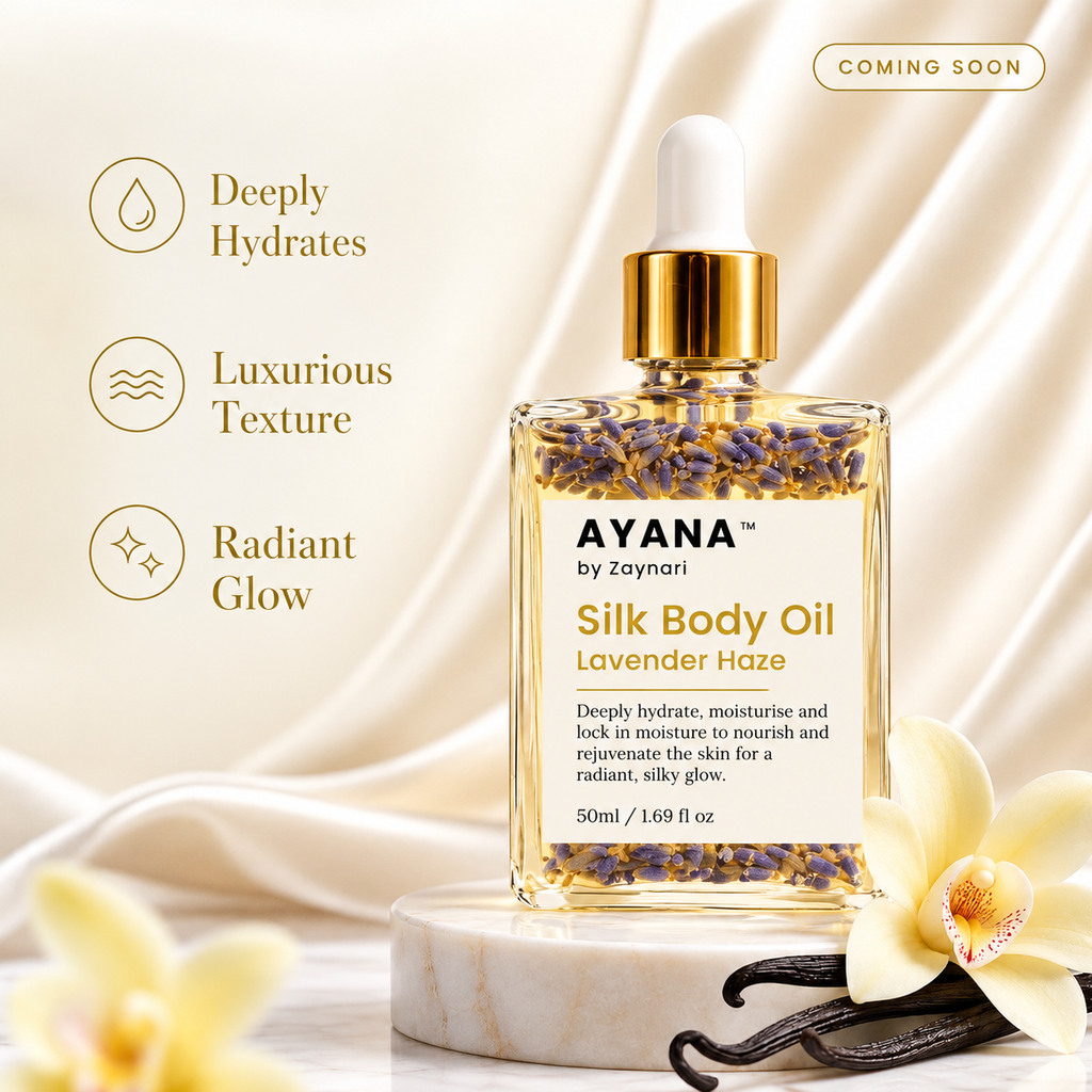 Pure Silk Body Oil with Dried Lavender Extract