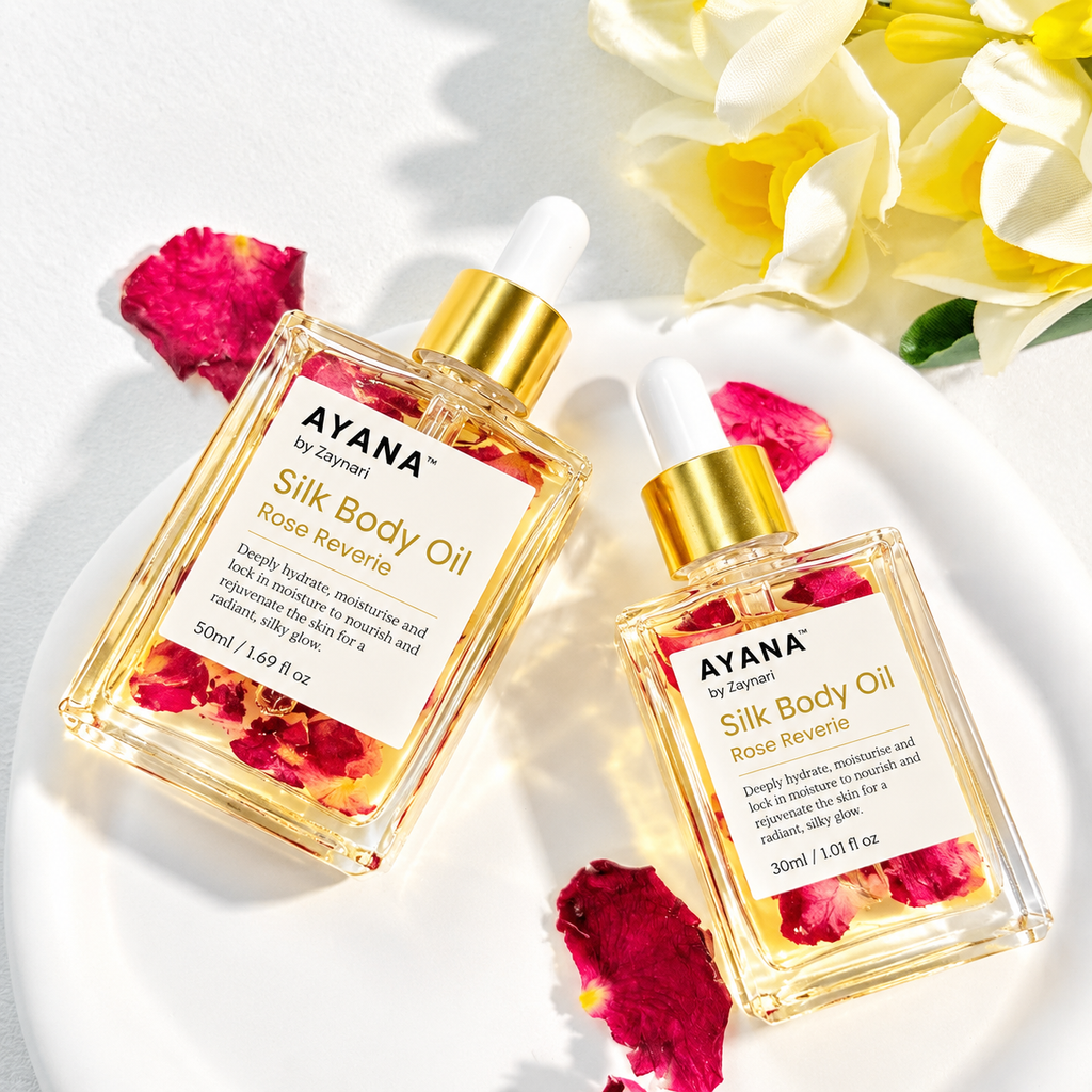 Pure Silk Body Oil with Dried Rose Extract